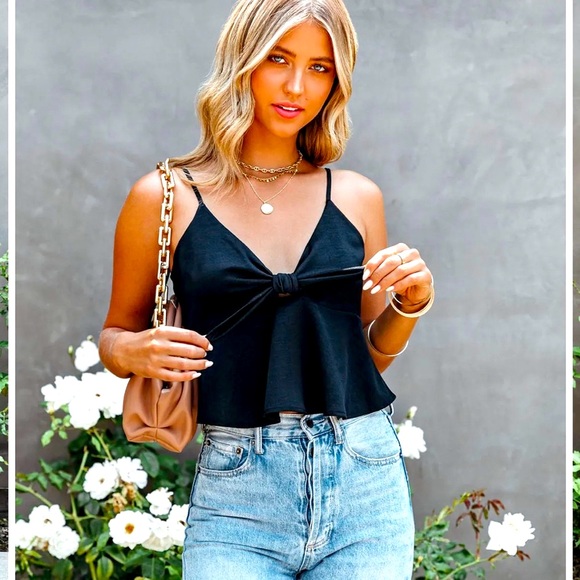 Babydoll Tank, Cropped, Satin, S, M, L - Picture 2 of 11